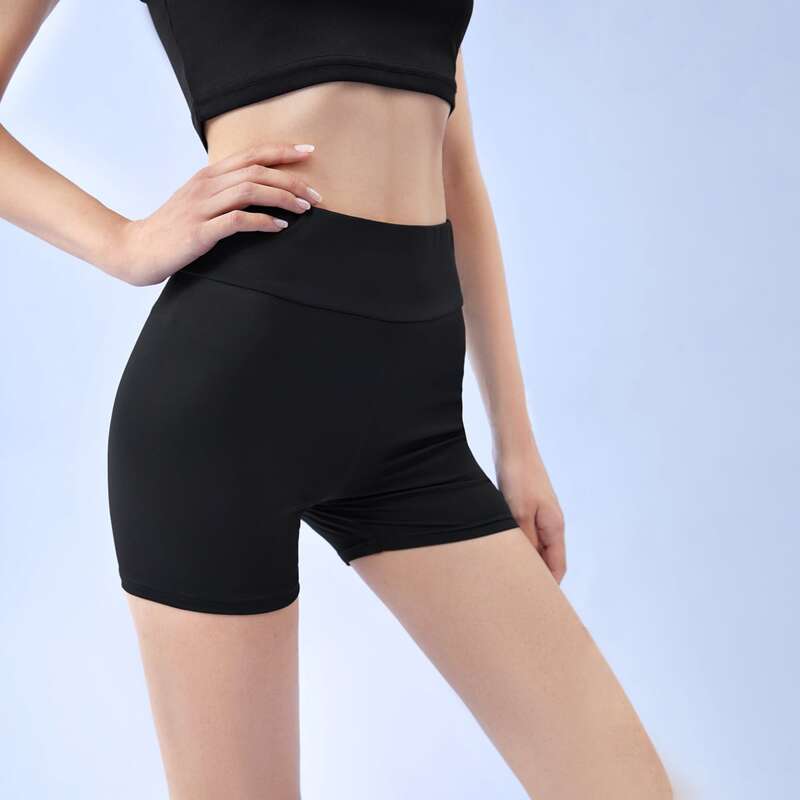 

Solid Biker Shorts, Black