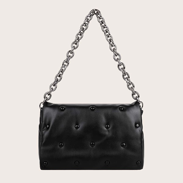 

Minimalist Chain Shoulder Bag, Black