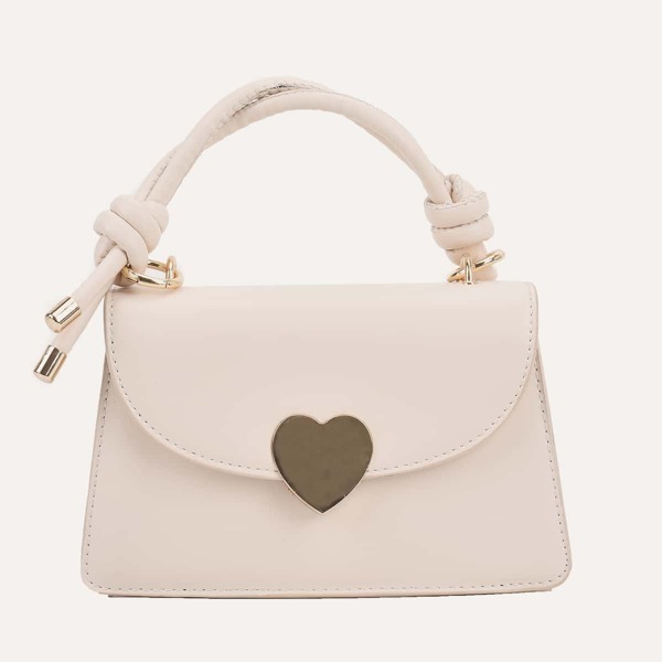 

Knot Design Satchel Bag, Beige