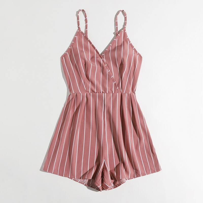 

Striped Cami Romper, Dusty pink
