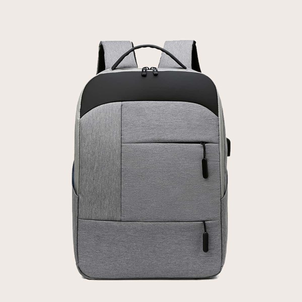 

Men Two Tone Backpack, Grey