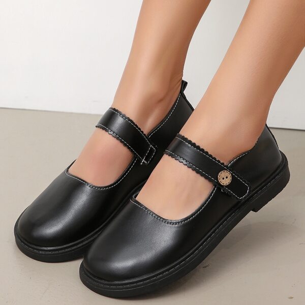 

Minimalist Velcro Strap Flats, Black