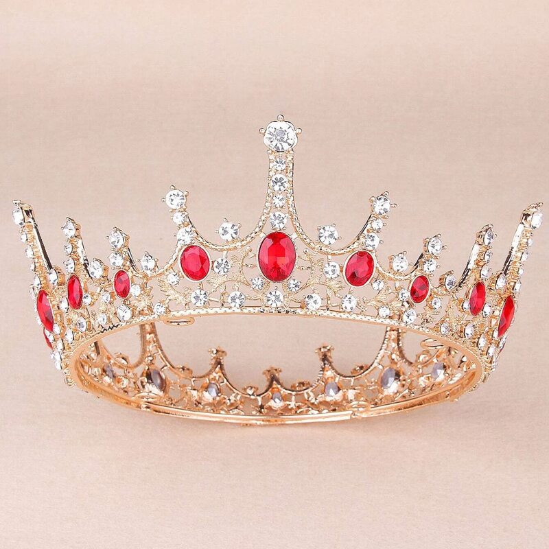 

Rhinestone Crown Headband, Red