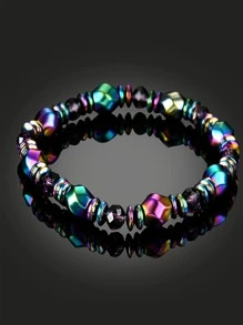 Vòng đeo tay thiết kế từ tính dành cho nam giới thời trang và phổ biến Phong cách Punk Hip Pop để làm quà tặng trang sức và cho vẻ ngoài sành điệu - Nhiều màu - Xem 1