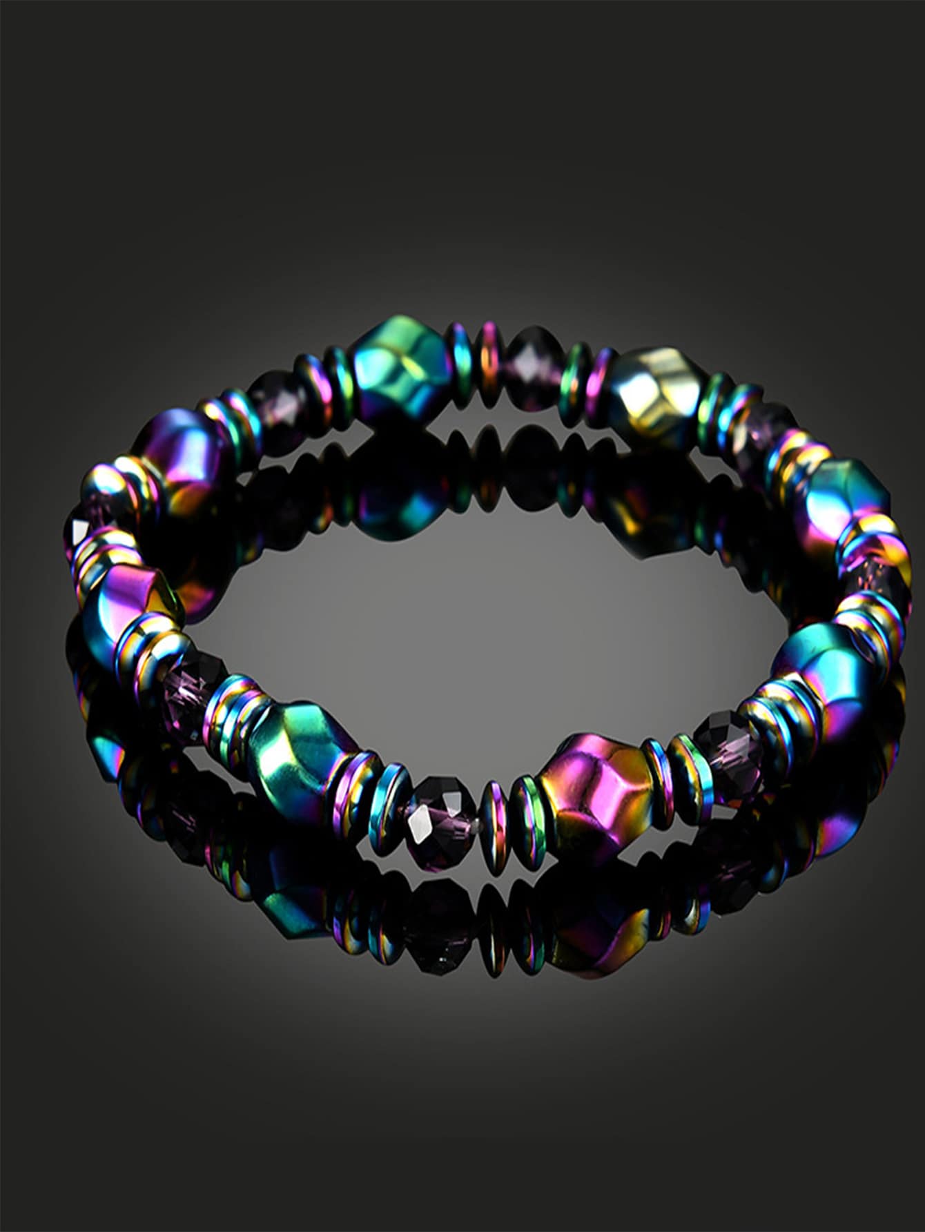 Vòng đeo tay thiết kế từ tính dành cho nam giới thời trang và phổ biến Phong cách Punk Hip Pop để làm quà tặng trang sức và cho vẻ ngoài sành điệu - Nhiều màu - Xem 1