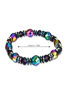 Vòng đeo tay thiết kế từ tính dành cho nam giới thời trang và phổ biến Phong cách Punk Hip Pop để làm quà tặng trang sức và cho vẻ ngoài sành điệu - Nhiều màu - Xem 3