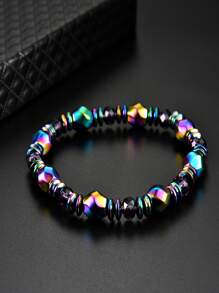 Vòng đeo tay thiết kế từ tính dành cho nam giới thời trang và phổ biến Phong cách Punk Hip Pop để làm quà tặng trang sức và cho vẻ ngoài sành điệu - Nhiều màu - Xem 4