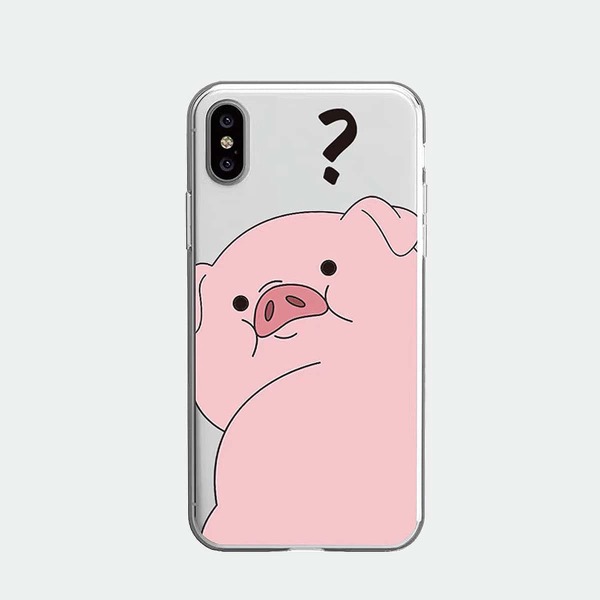 

Pig Pattern Phone Case, Clear