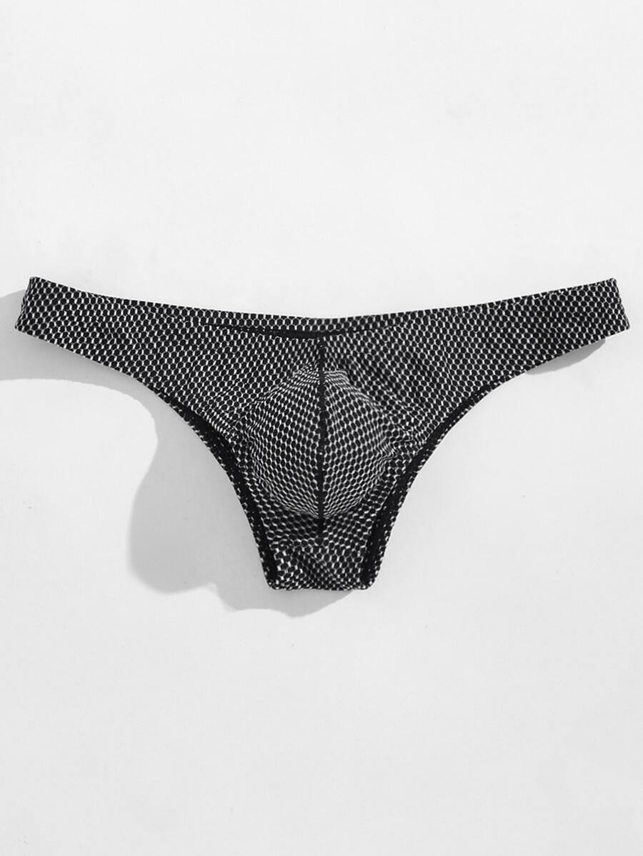 Calzoncillos sexy con textura para hombres - Blanco y Negro - Ver 1