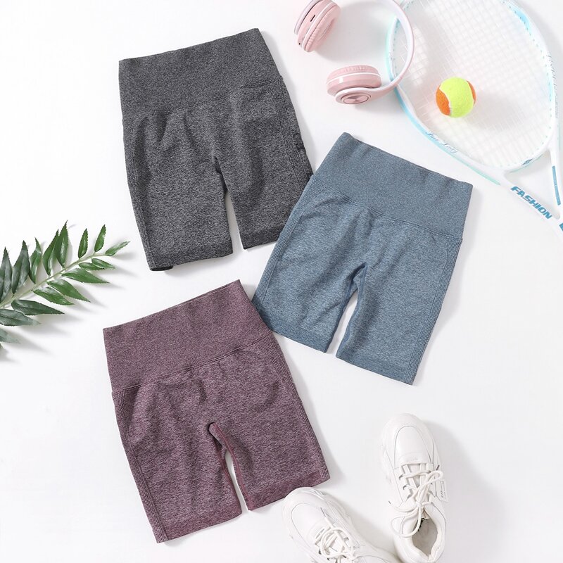 

3pc Marled Knit Sports Shorts Set, Multicolor