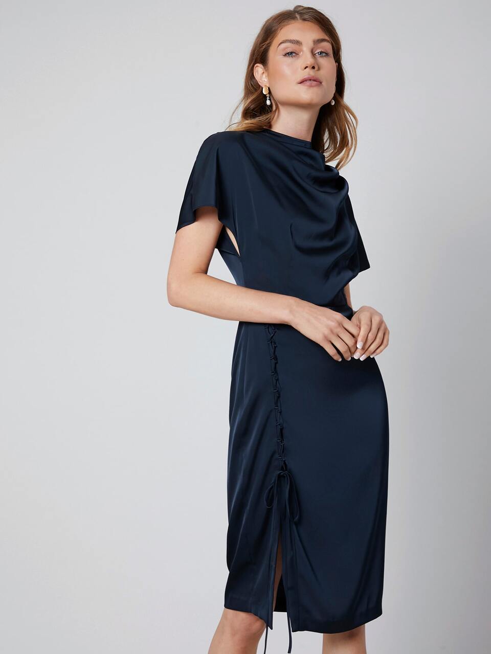 FITTED DRAPED DRESS
