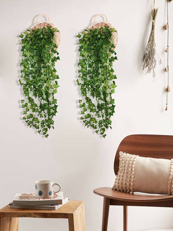 SHEIN BASIC LIVING 1 buc Viță de vie artificială, Plante false, Decor de toamnă, Cameră, Birou, Decor de grădină, Lucruri pentru decorarea camerei Crăciun pentru cadouri de sărbători