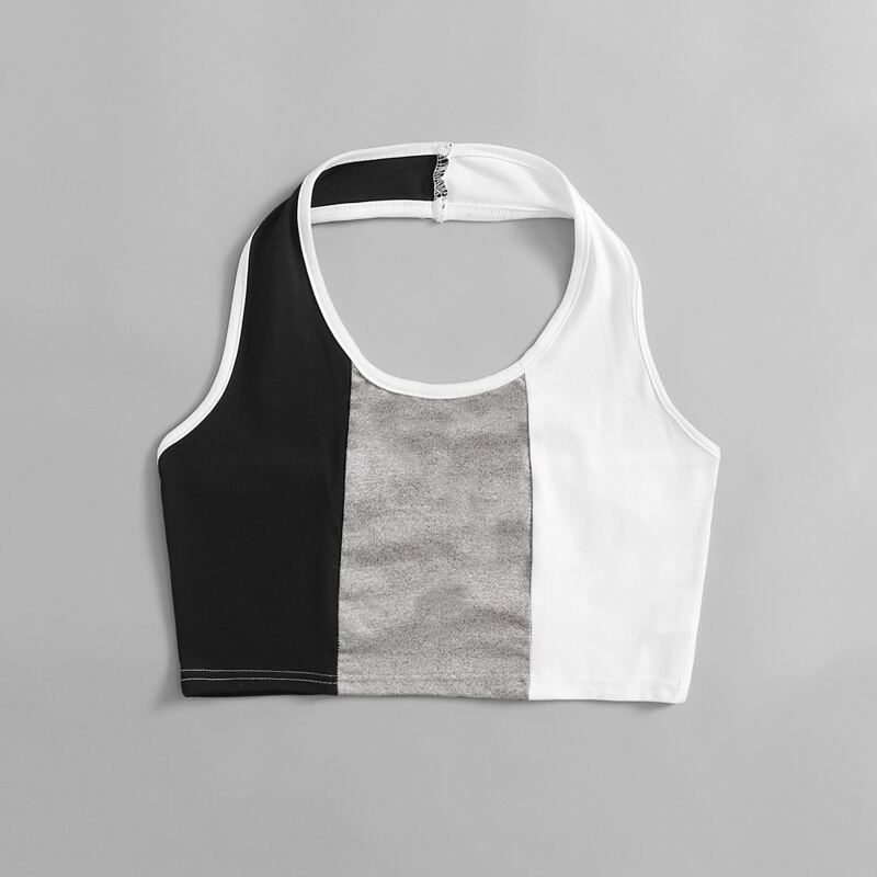 

Colorblock Halter Top, Multicolor