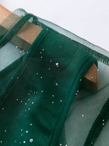 Top tank con top de malla transparente - Verde Oscuro - Ver 3