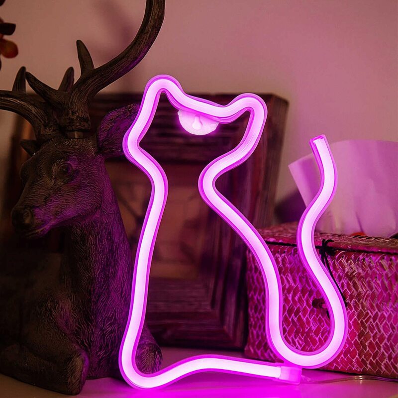 

1pc Cat Shaped Wall Lamp, Pink