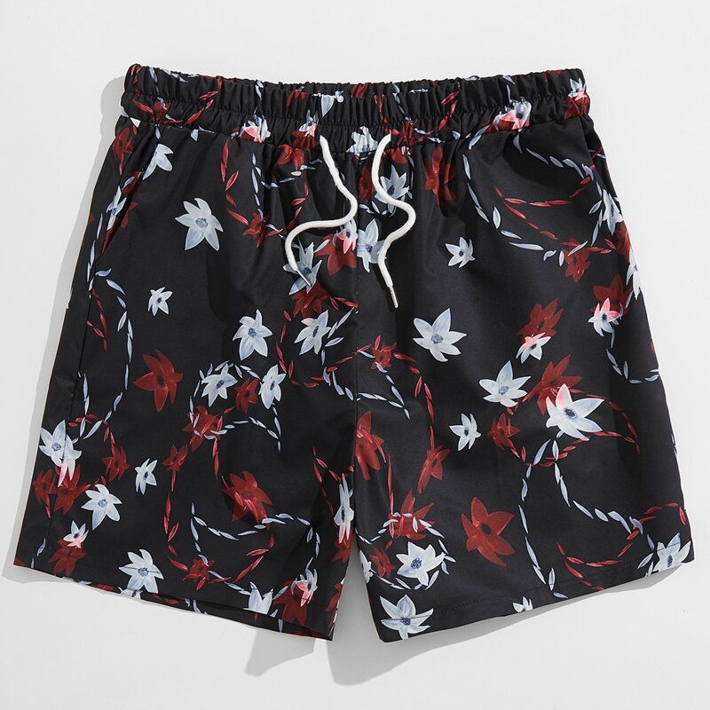 

Guys Floral Print Drawstring Shorts, Multicolor