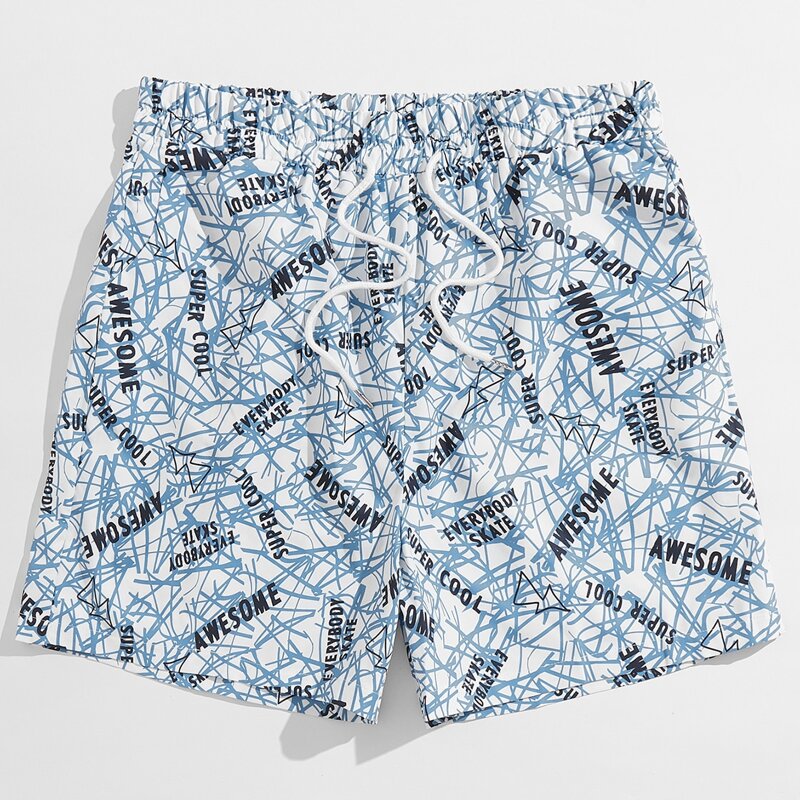 

Guys Letter Print Shorts, Multicolor