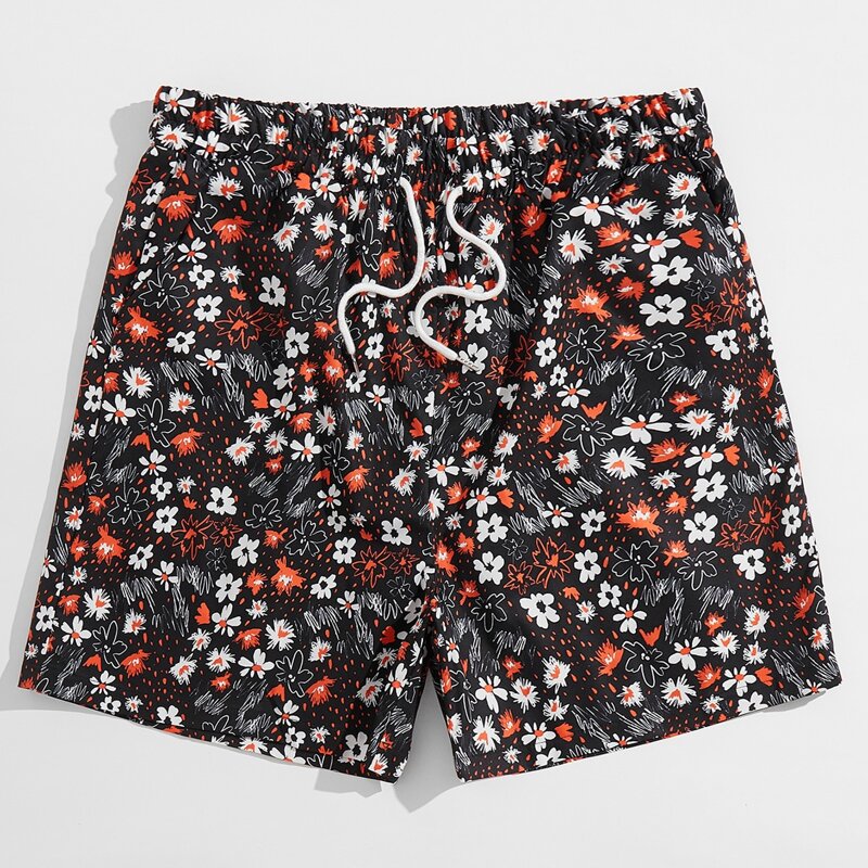 

Guys Ditsy Floral Drawstring Shorts 5'', Multicolor