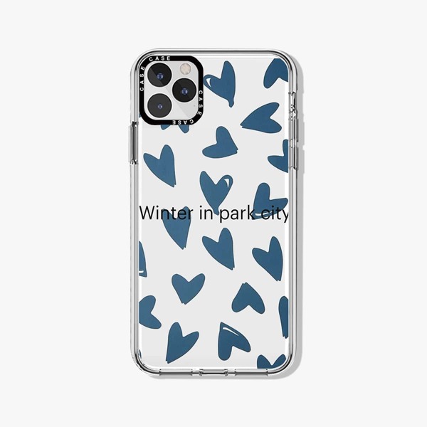

Heart Pattern Phone Case, Clear