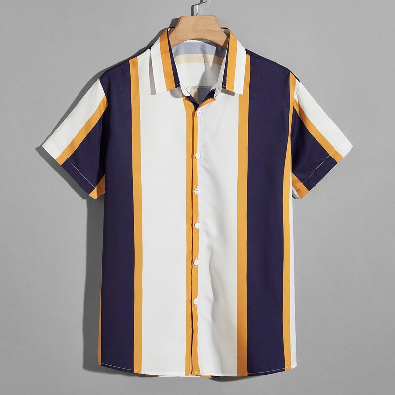 

Guys Striped Button Front Shirt, Multicolor