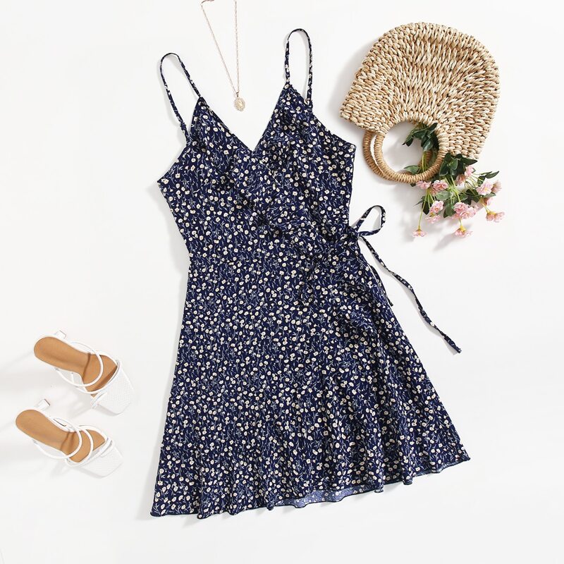

Ditsy Floral Cami Dress, Navy blue