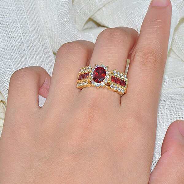 

Crystal Decor Ring, Red