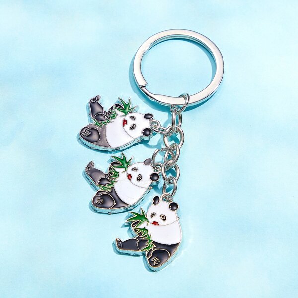 

Panda Charm Keychain, Multicolor