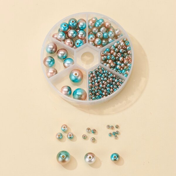 

1box DIY Bead Jewelry Accessories, Multicolor