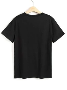 Áo thun Con số Giải trí - màu đen - Xem 2