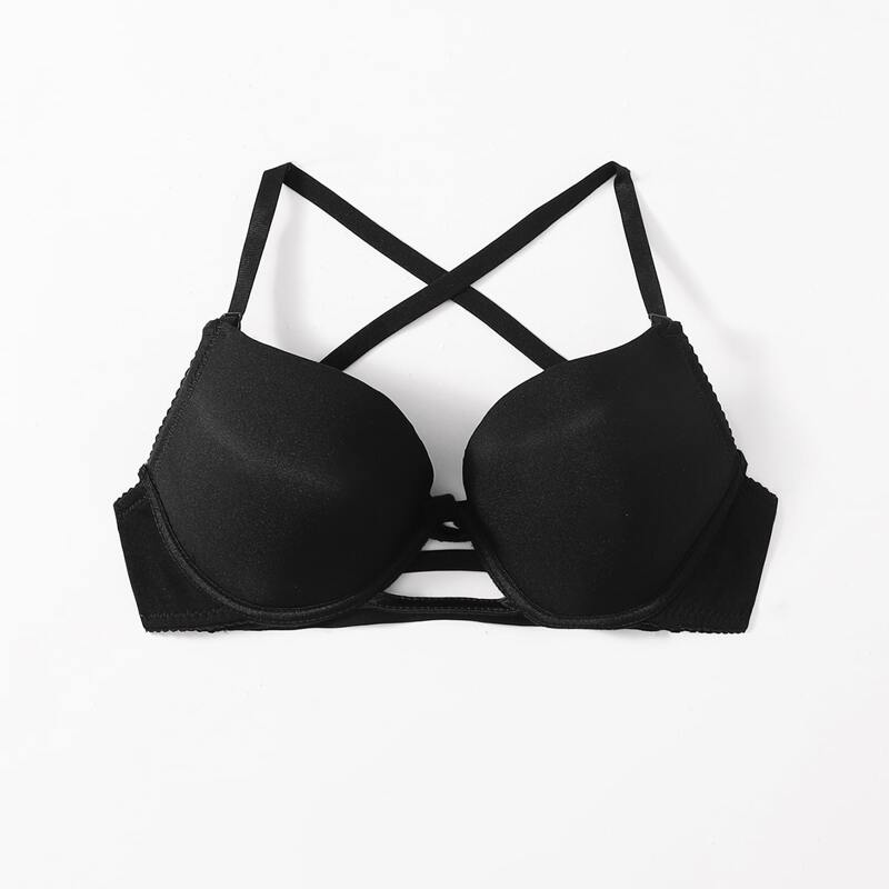 

Solid Underwire Bra, Black