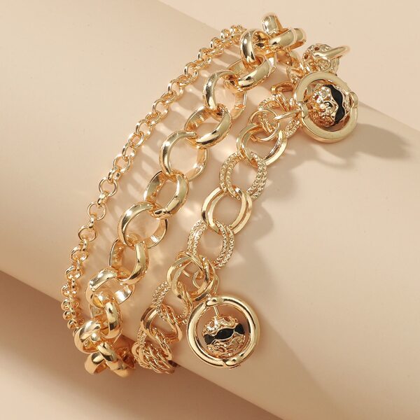 

1pc Layered Bracelet, Gold