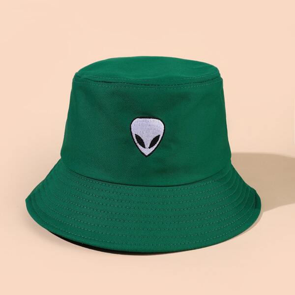 

Alien Embroidered Bucket Hat, Green