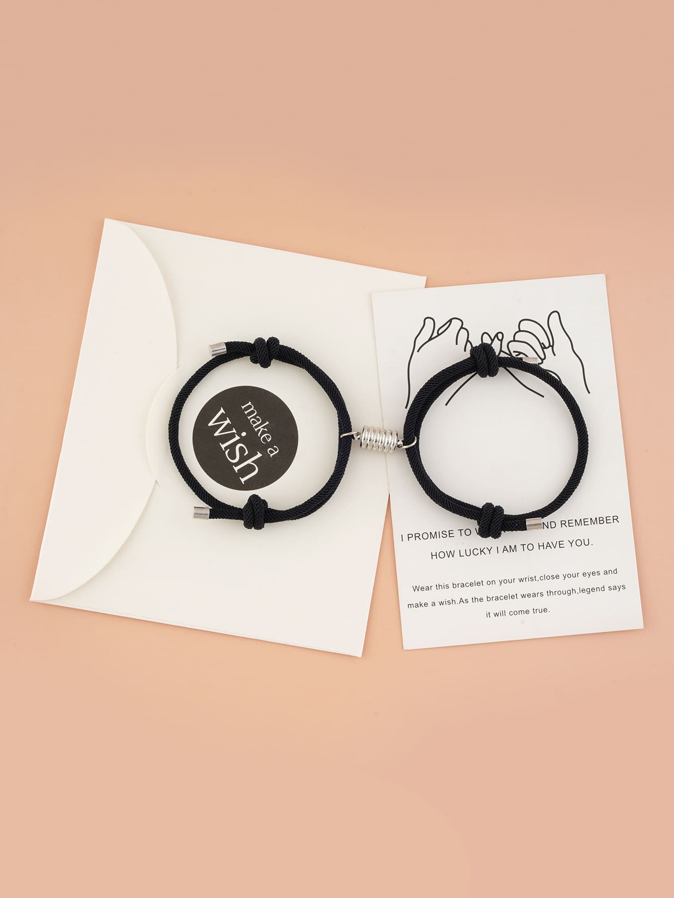 2pcs Couple Magnetic Bracelet - Black - View 1