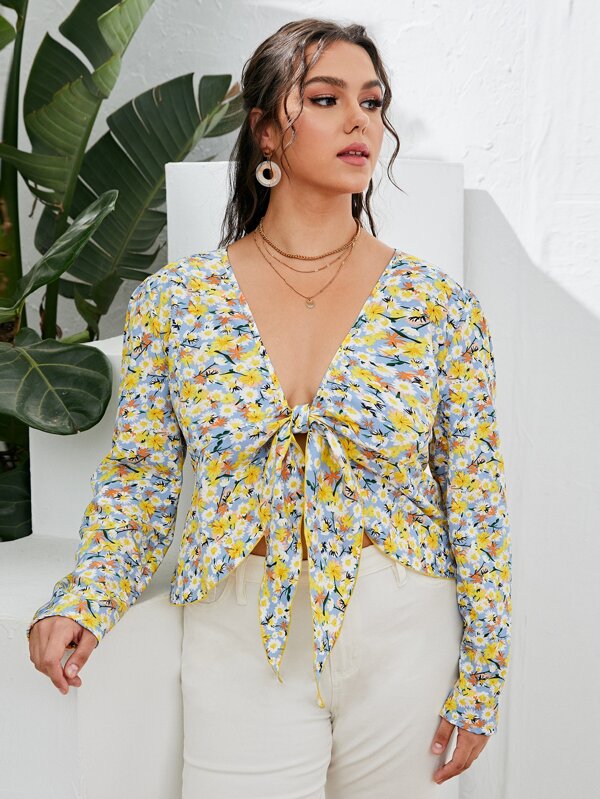 Calvaya Top con cordón delantero