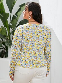 Calvaya Top con cordón delantero - Multicolor - Ver 2