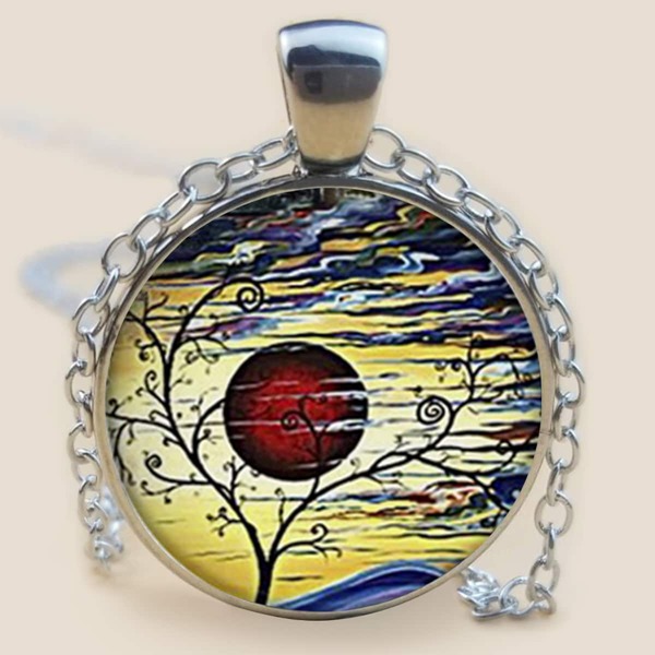 

Round Pendant Necklace, Multicolor