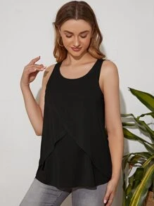 SHEIN Maternidad top tank de enfermería - Negro - Ver 4