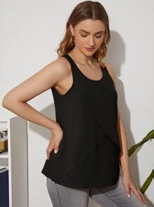 SHEIN Maternidad top tank de enfermería - Negro - Ver 5