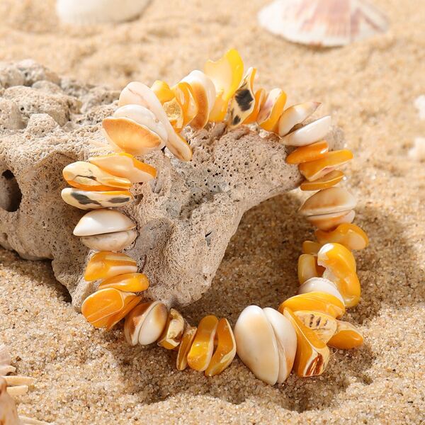 

Shell Stretch Bracelet, Yellow