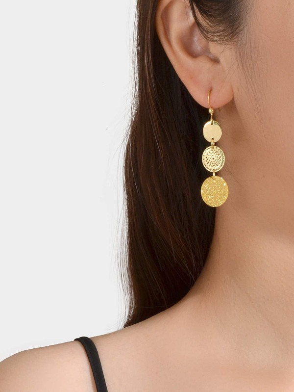 Round Drop Earrings