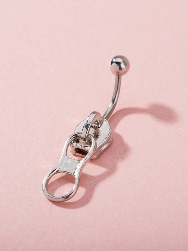 Zipper Design Navel Belly Ring Unisex Fashion Punk Body Piercing