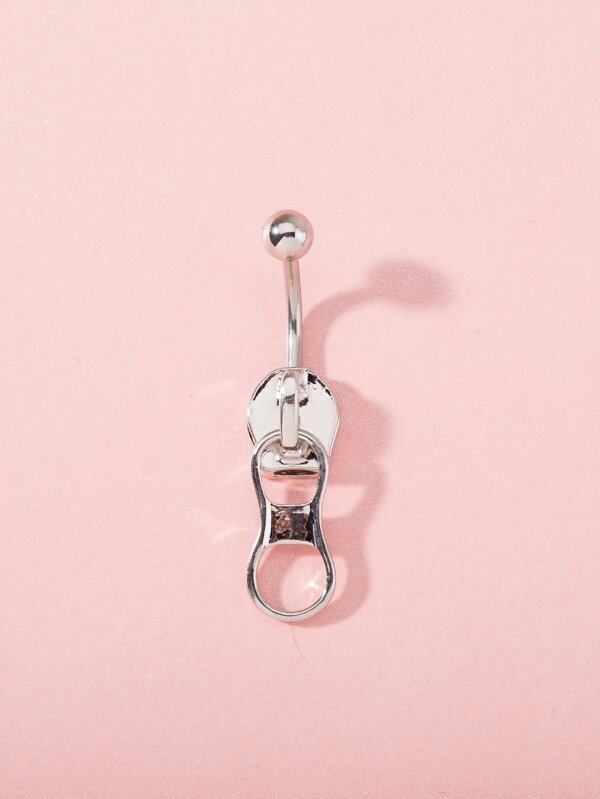 Zipper Design Navel Belly Ring Unisex Fashion Punk Body Piercing