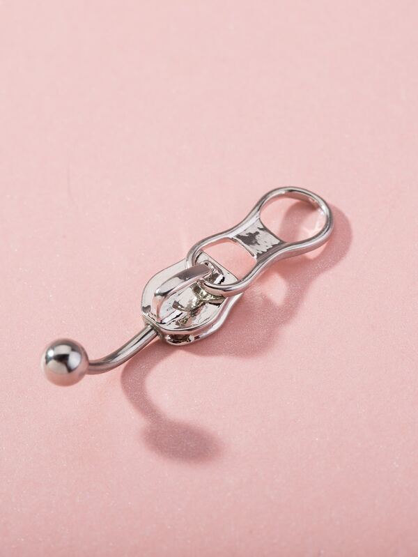 Zipper Design Navel Belly Ring Unisex Fashion Punk Body Piercing