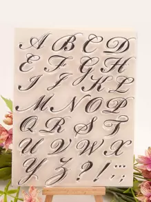 1pc Letter Graphic Stamp - Clear - View 1