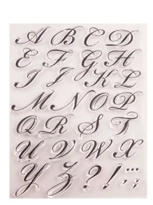 1pc Letter Graphic Stamp - Clear - View 2