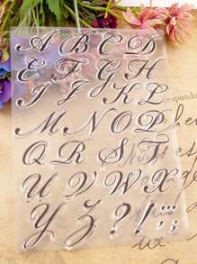 1pc Letter Graphic Stamp - Clear - View 4