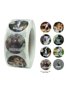 500pcs Animal Print Sticker Back To School - Multicolor - View 2