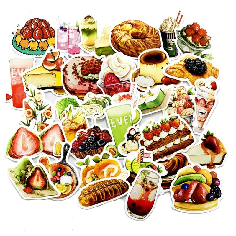 

33pcs Food Sticker, Multicolor