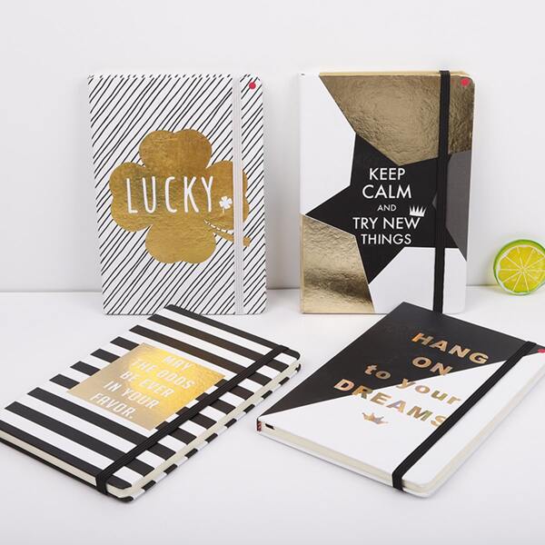 

1pc Geometric Pattern Cover Random Notebook, Multicolor