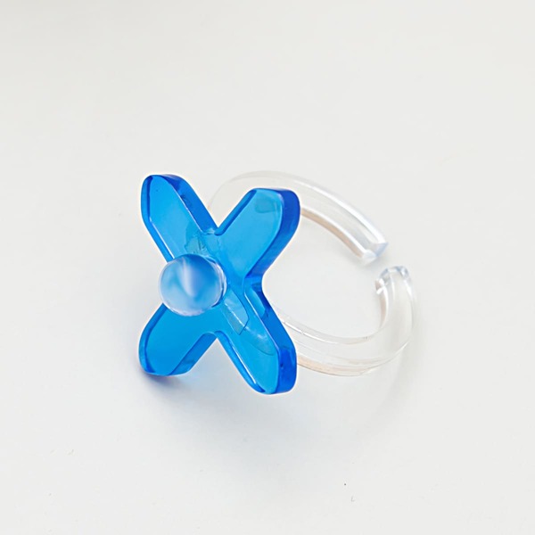 

Simple Cuff Ring, Blue